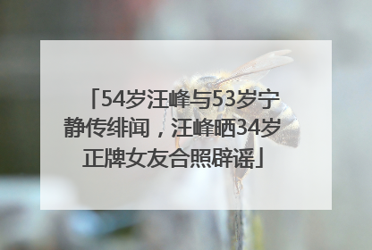 54岁汪峰与53岁宁静传绯闻，汪峰晒34岁正牌女友合照辟谣